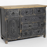 The Attic Dakota Solid Wood Sideboard Black
